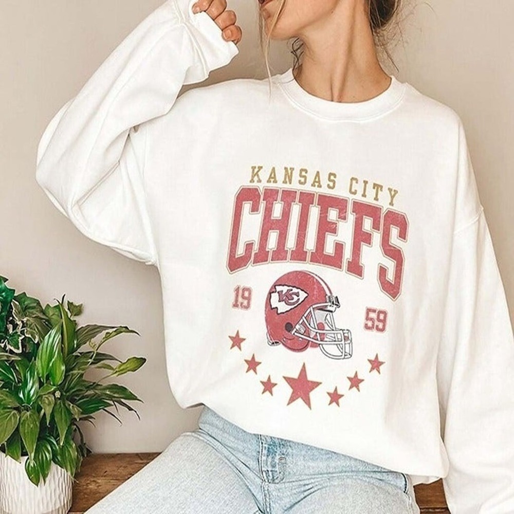 Chiefs Sweatshirts & Fan S Kansas City Football, NFL Unisex Crewneck Hoodie
